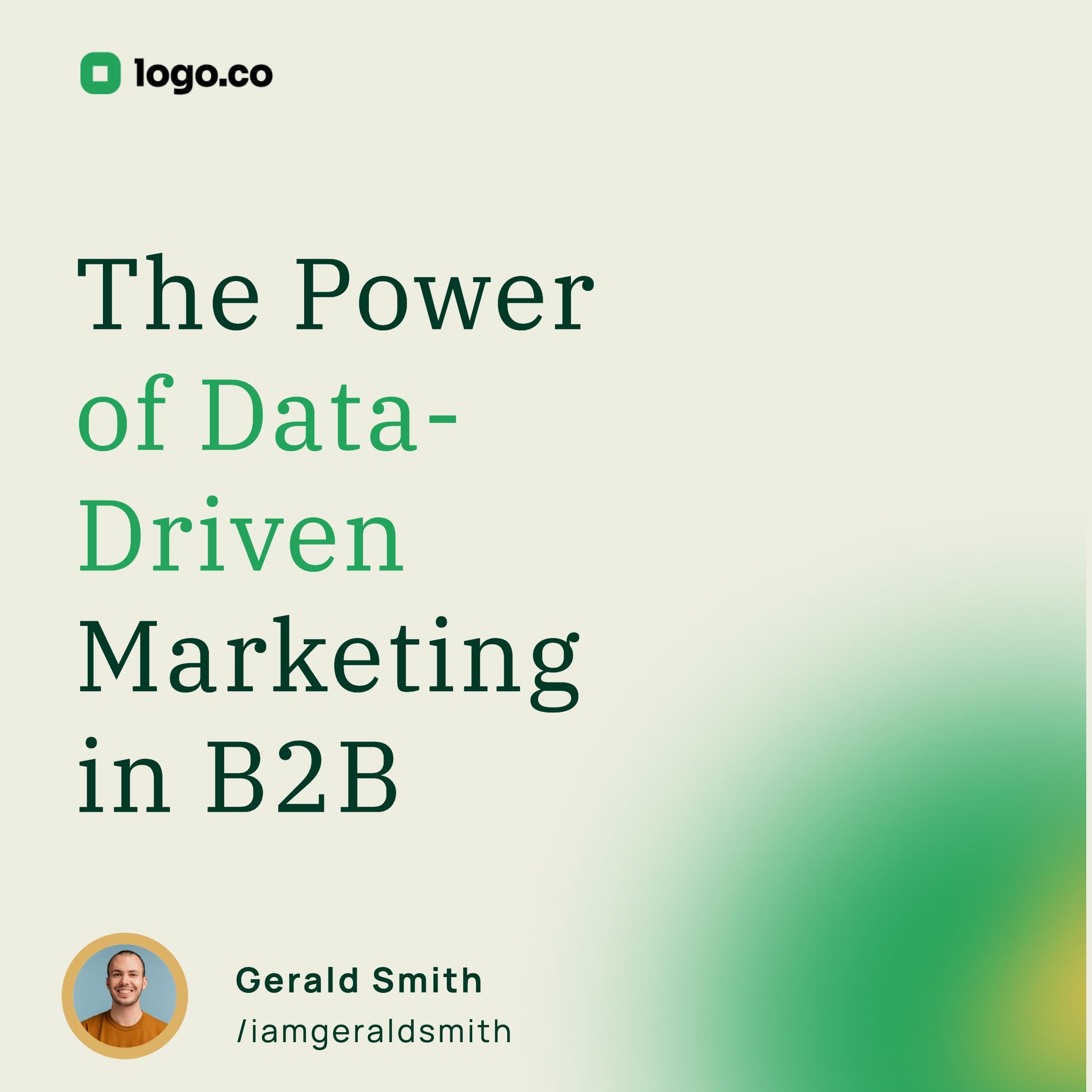 Data-driven Marketing in B2B