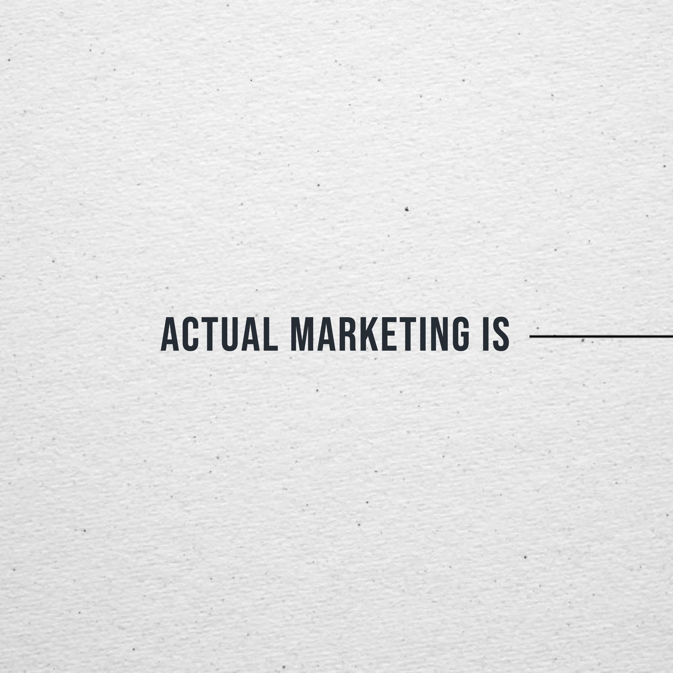Actual Marketing Strategies