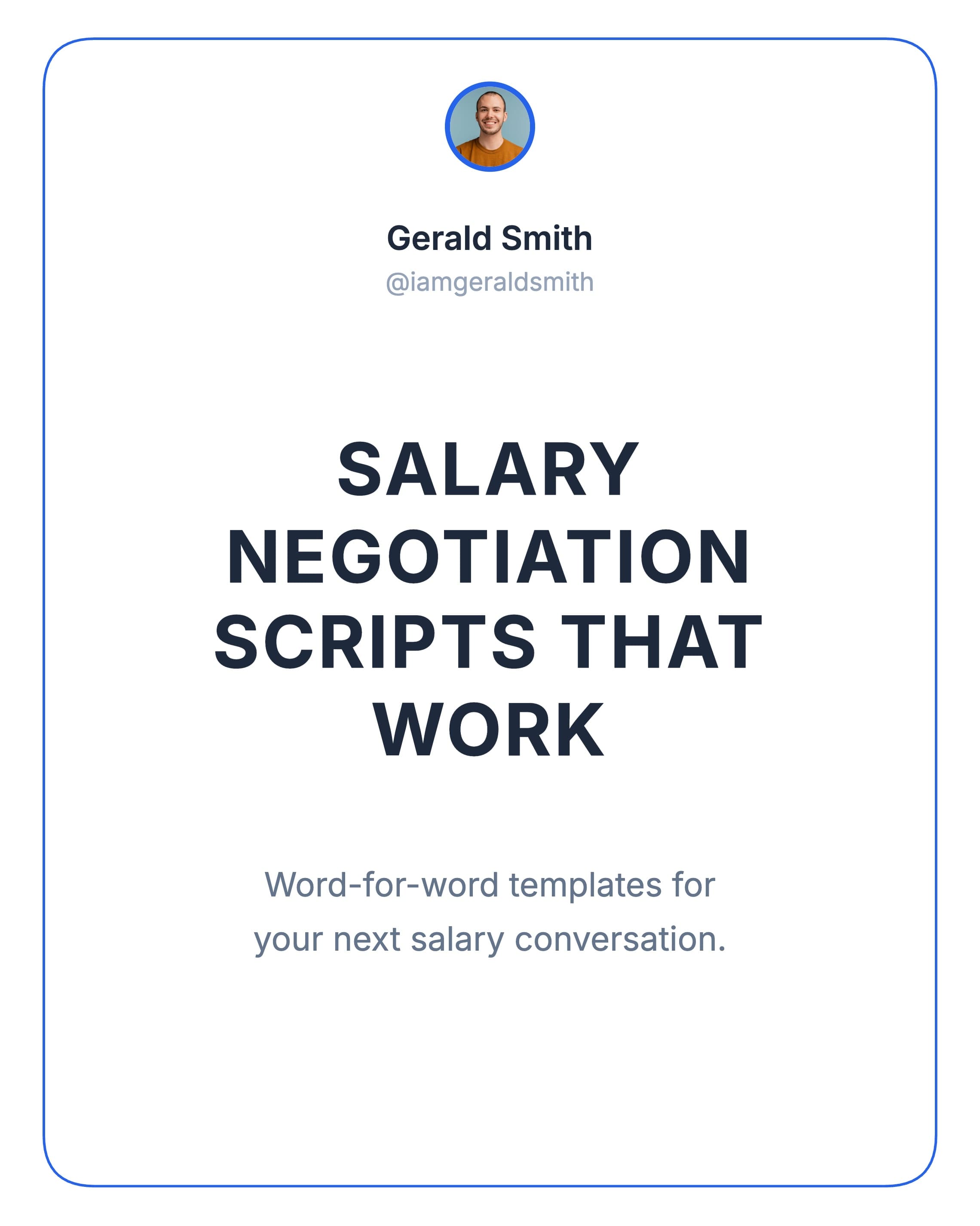 SALARY NEGOTIATION
